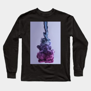 Ink Blob Blue Violett Long Sleeve T-Shirt